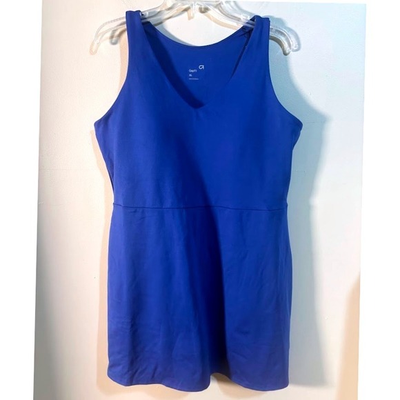 GapFit Dresses & Skirts - GapFit‎ Blue Active Tank Dress Size XL V-Neck Sleeveless Casual Athleisure NWT